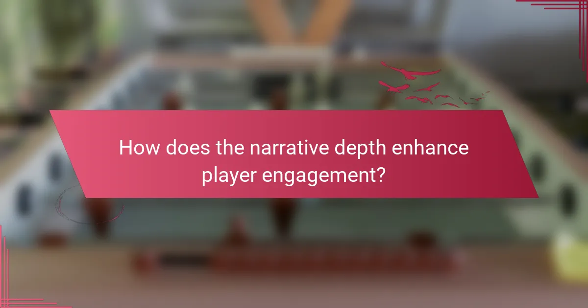 How does the narrative depth enhance player engagement?