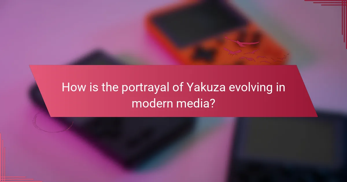 How is the portrayal of Yakuza evolving in modern media?
