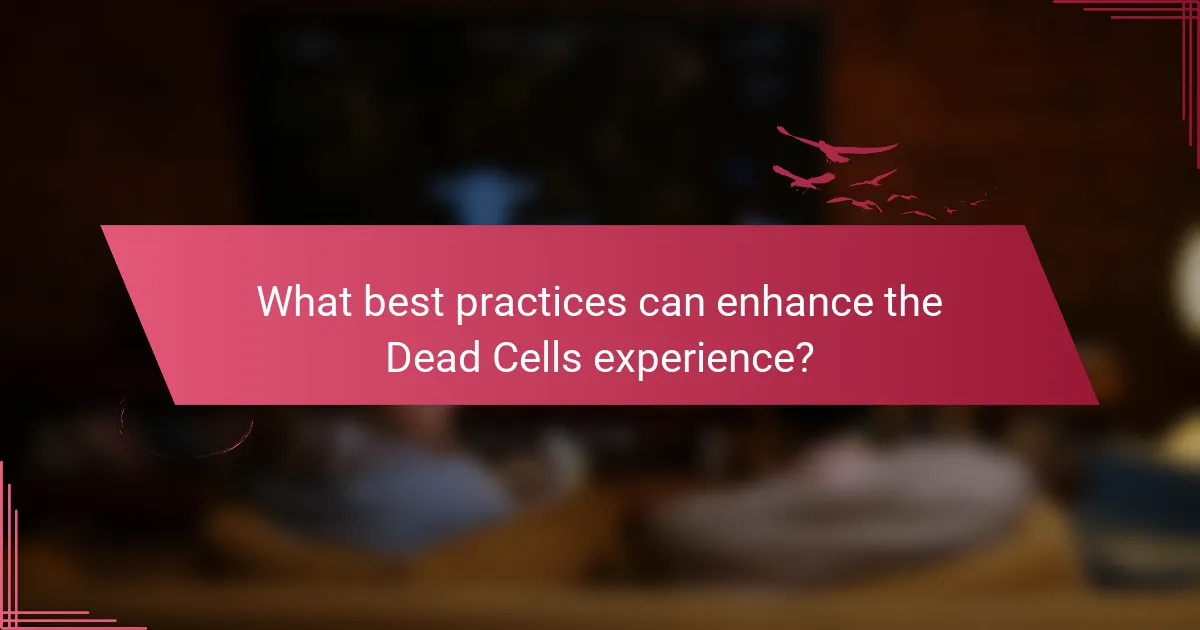 What best practices can enhance the Dead Cells experience?