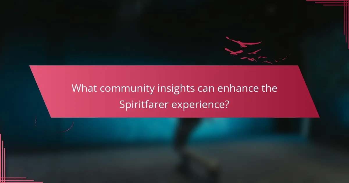 What community insights can enhance the Spiritfarer experience?